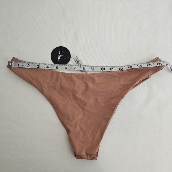 NWT Lulus Nova High Cut Bikini Bottom Size XL Brown Swim Swimwear Surf Beach - Picture 6 of 9